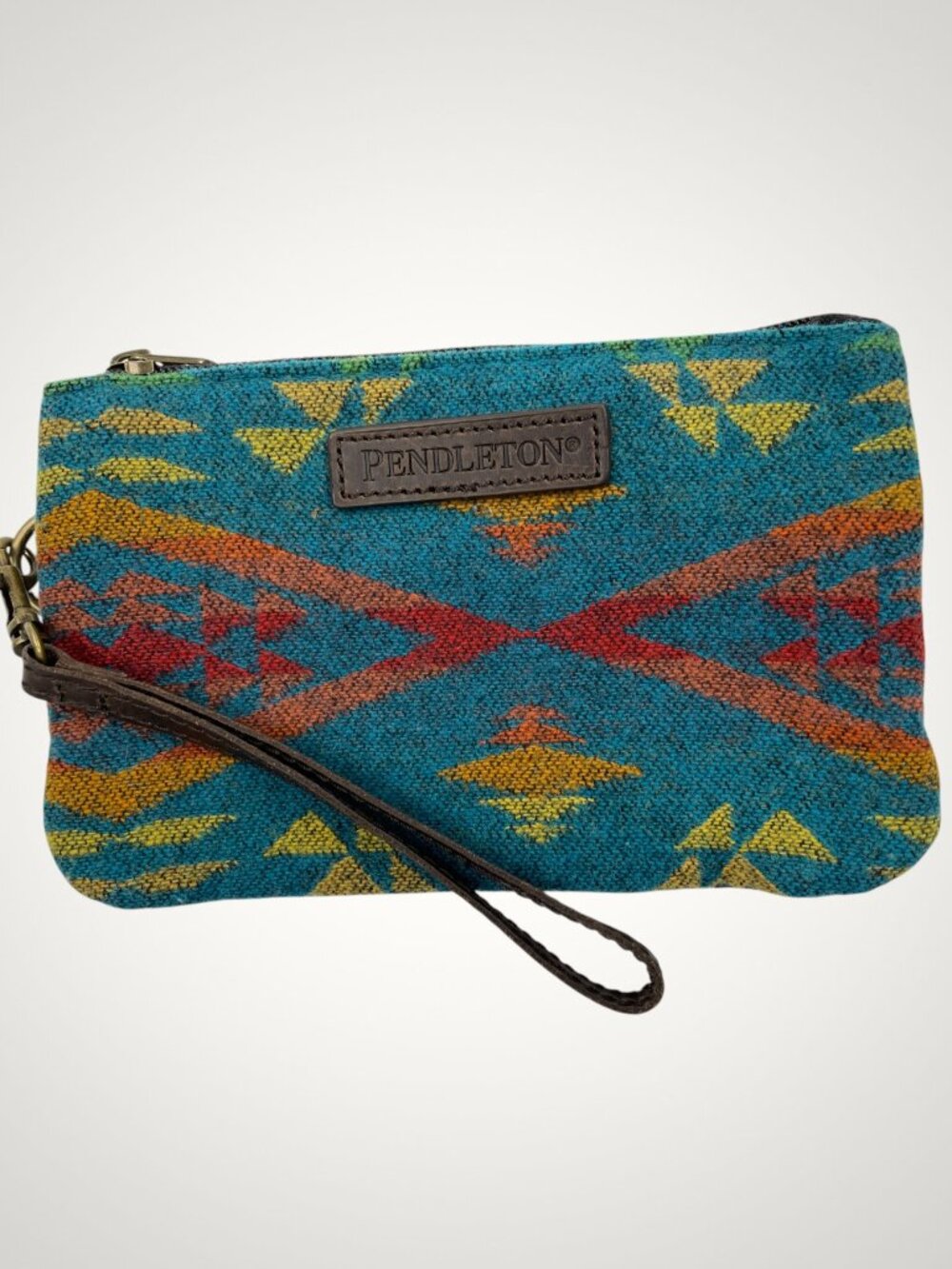 Pendleton Wool Wristlet Pouch Aztec Geometric Southwestern Wallet Women's OS